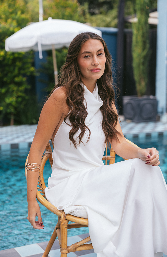 PRE ORDER NOVIAS: VESTIDO MAXI CANNES SEDA