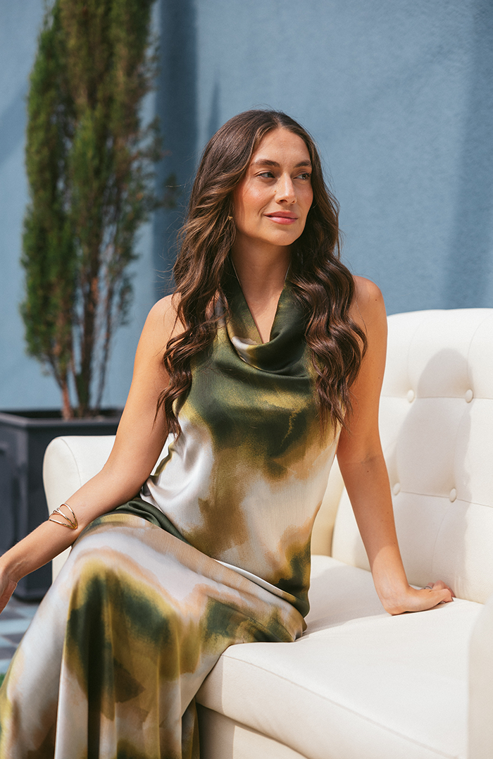 PRE ORDER: MAXI VESTIDO CANNES EDICIÓN LIMITADA VERDE MUSGO