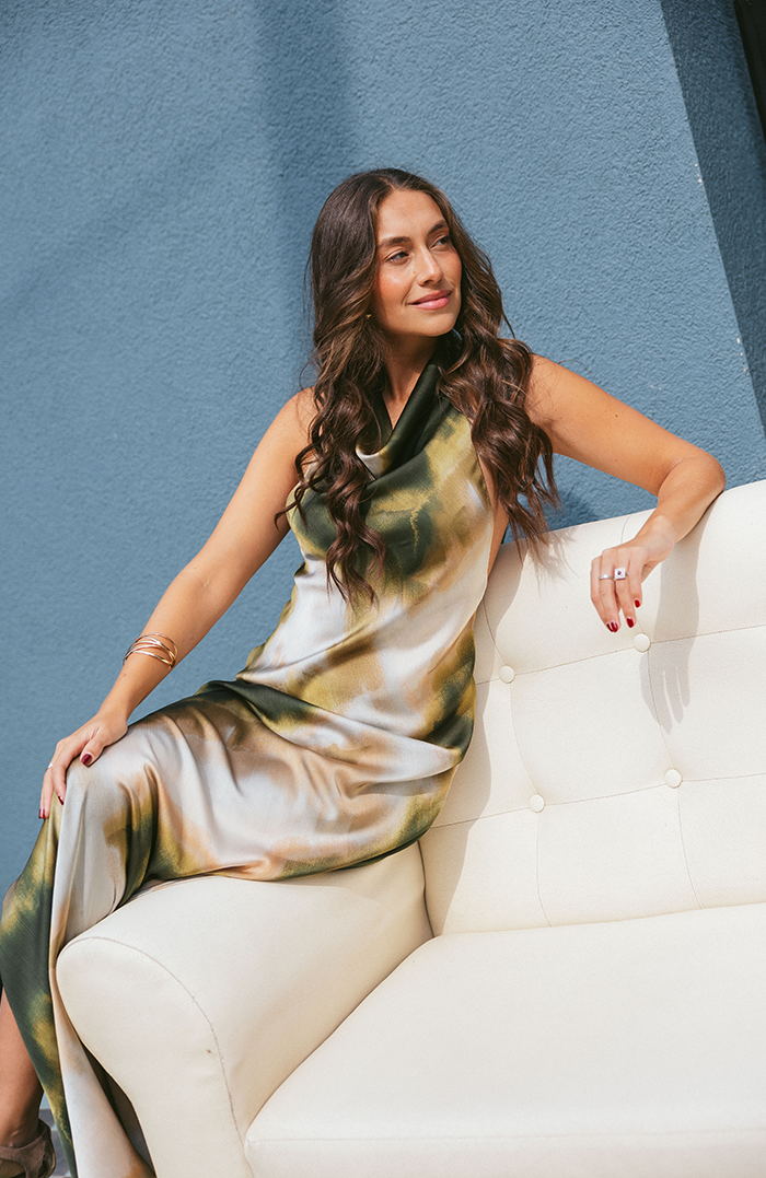 PRE ORDER: MAXI VESTIDO CANNES EDICIÓN LIMITADA VERDE MUSGO