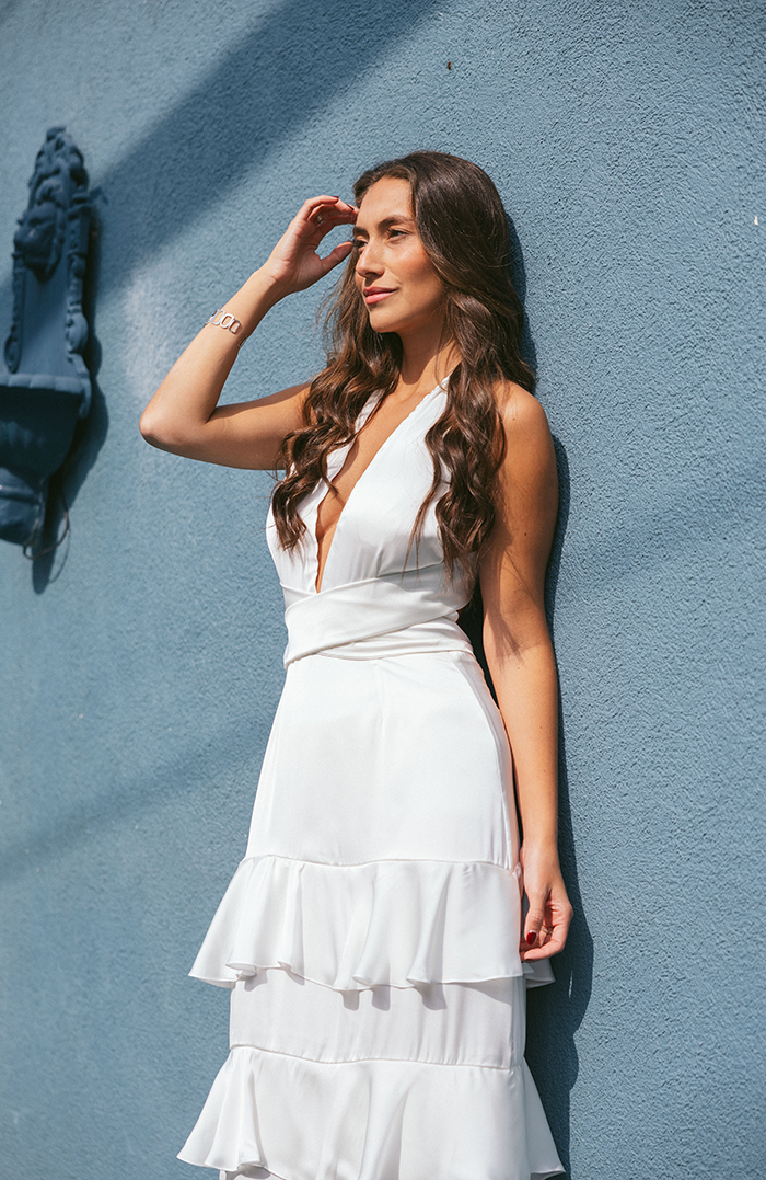 PRE ORDER NOVIAS: VESTIDO MAXI ANACAPRI SEDA