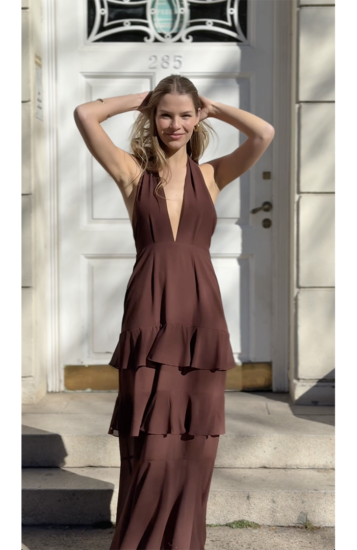 PRE ORDER: MAXI VESTIDO ANACAPRI CHOCOLATE