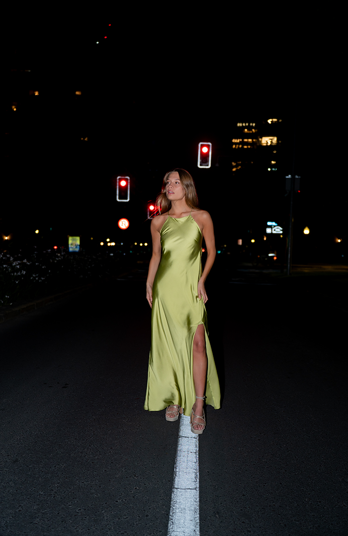 PRE ORDER: VESTIDO MAXI MONACO SEDA COLORES