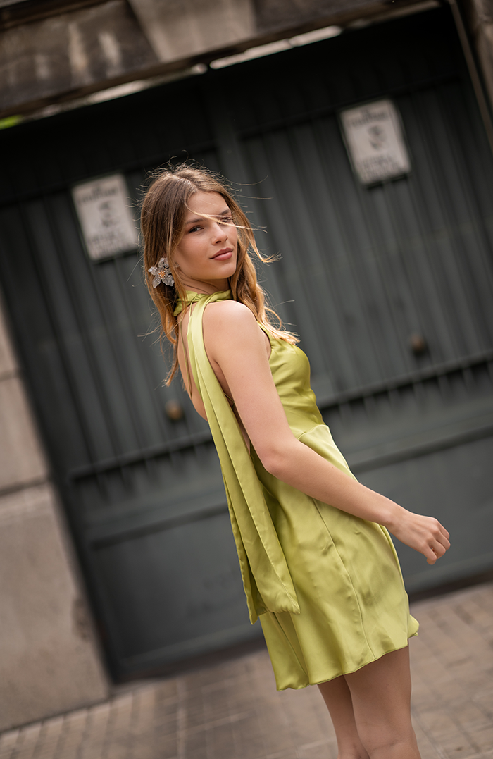 PRE ORDER: VESTIDO MINI CERDEÑA SEDA COLORES