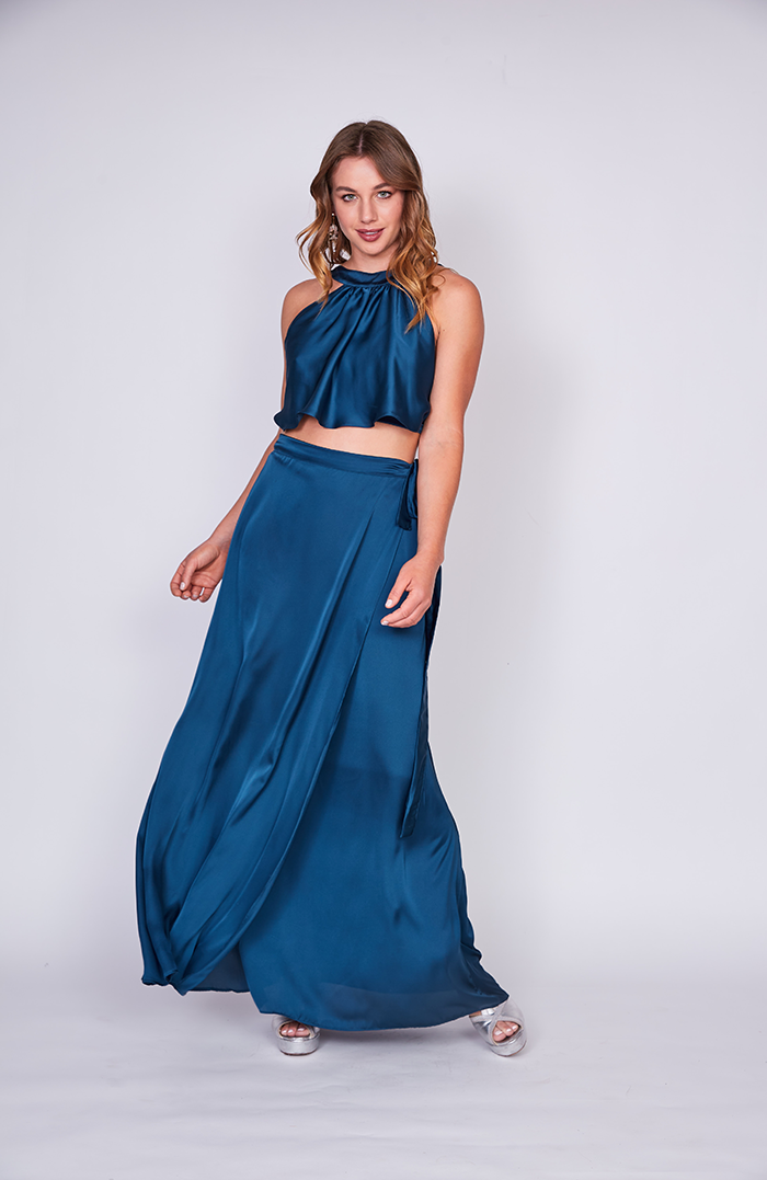 MAXI FALDA ENVOLVENTE SEDA COLORES