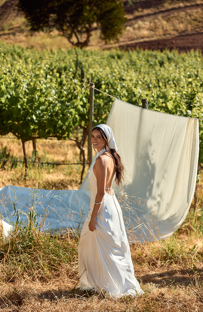 PRE ORDER NOVIAS: VESTIDO MAXI CANNES SEDA