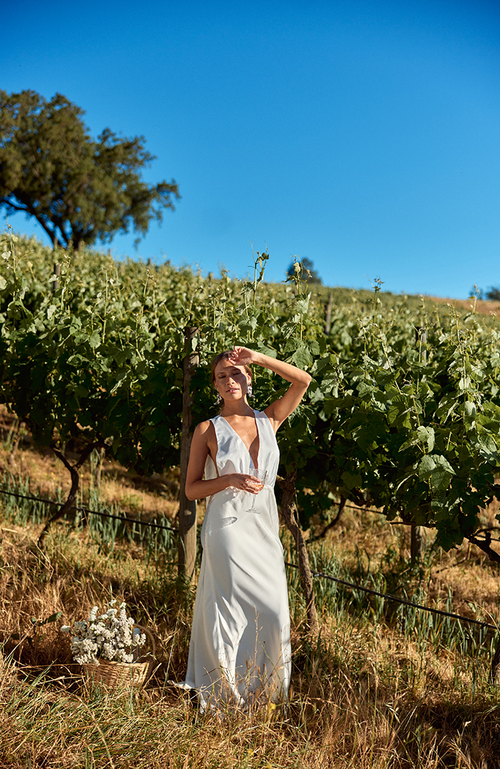 PRE ORDER NOVIAS: VESTIDO MAXI RAVELLO SEDA